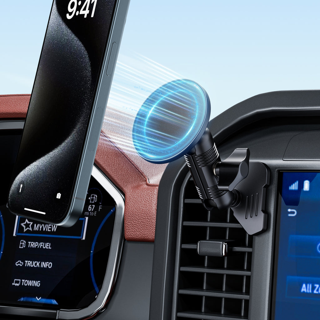Car Vent Magnetic Phone Mount Compatible with 2021-2026 Ford F-150, 2022-2026 F-150 Lightning XL & PRO,2023-2026 Ford Super Duty, Metal Cell Phone Holder Cradles Bracket Stand for All Smartphones
