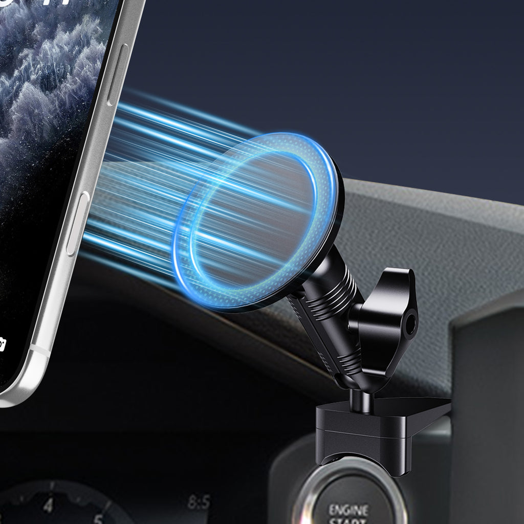 Kaishengyuan Magnetic Phone Mount Compatible with 2024-2026 Toyota Tacoma, 360° Rotation 4th Metal Phone Holder Dashboard Cradles Bracket Stand for All Smartphones
