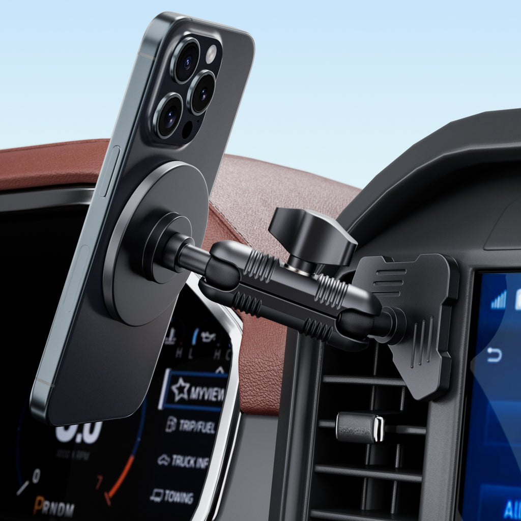 Car Vent Magnetic Phone Mount Compatible with 2021-2026 Ford F-150, 2022-2026 F-150 Lightning XL & PRO,2023-2026 Ford Super Duty, Metal Cell Phone Holder Cradles Bracket Stand for All Smartphones