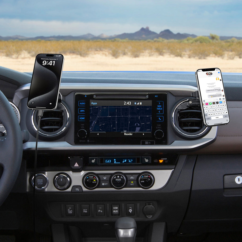 Kaishengyuan Wireless Charger Magnetic Vent Phone Mount Compatible with Tacoma 2016-2023 and 2014-2021 Toyota Tundra, 3rd Gen Tacoma Cell Phone Cradles with 20x Super Strong Magnet Phone Holder