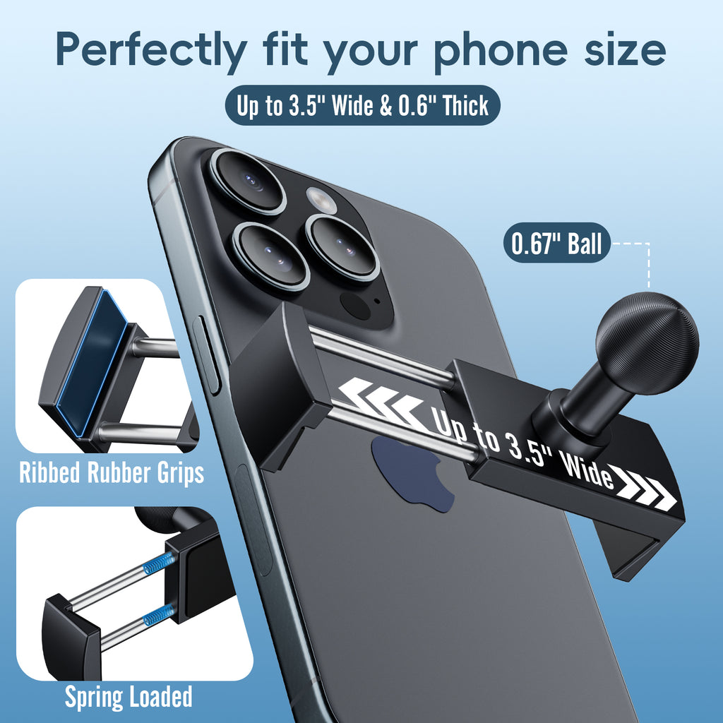 Kaishengyuan Metal Vent Phone Mount Compatible with 2015-2020 Ford F-150, 2017-2021 Super Duty & 2018-2021 Expedition, Car Solid Phone Holder Cellphone Cradles Bracket Stand for All Smartphone