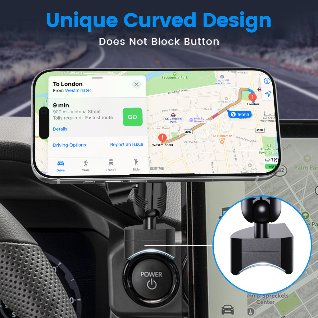 Kaishengyuan Magnetic Phone Mount Compatible with 2024-2026 Toyota Tacoma, 360° Rotation 4th Metal Phone Holder Dashboard Cradles Bracket Stand for All Smartphones